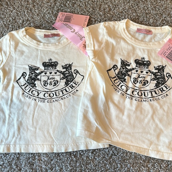 Juicy Couture Other - Set of 2 cream Juicy Couture 2T matching shirts